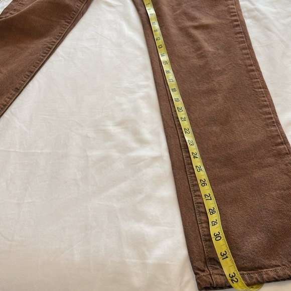 MISSGUIDED Women’s 4R Rust Wash Wrath Split Hem Jeans Straight Street Indie Goth - Picture 10 of 12